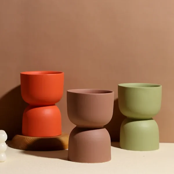 Custom Colored Matte Ceramic Candle Holders 1