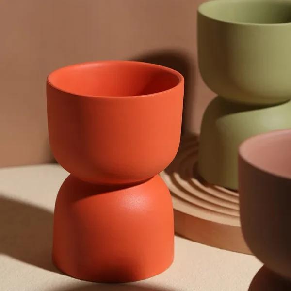 Custom Colored Matte Ceramic Candle Holders 4