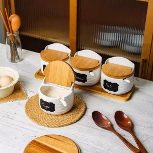 custom ceramic spice jars set