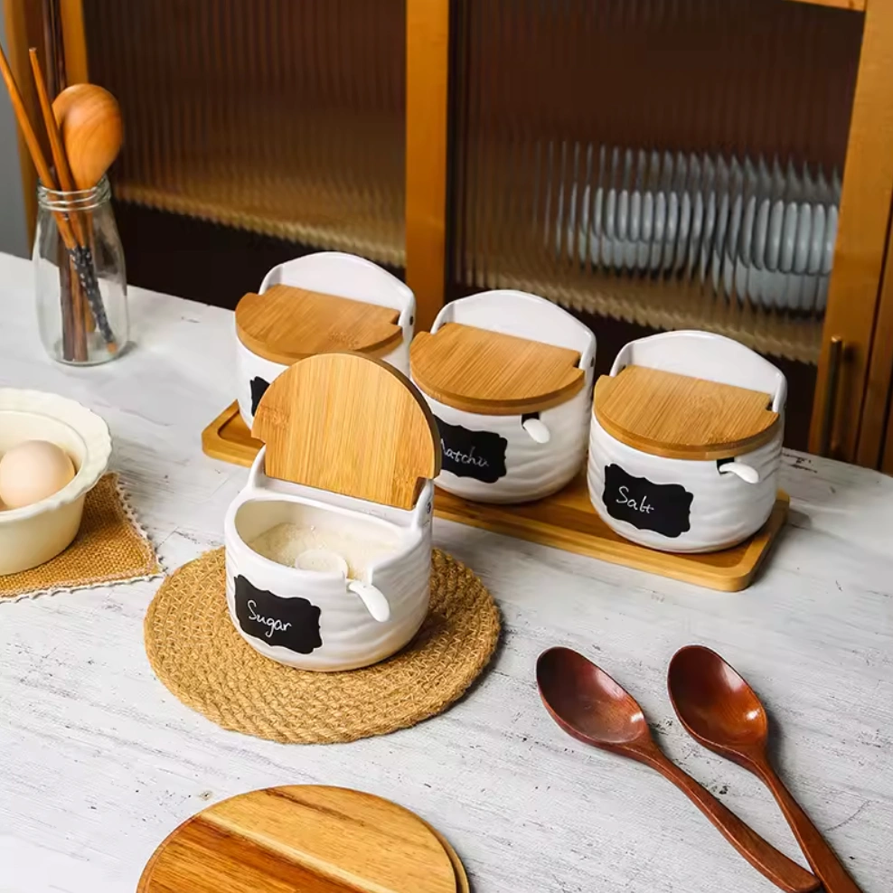 custom ceramic spice jars set