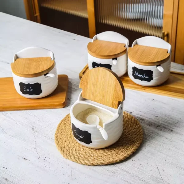 custom ceramic spice jars set1