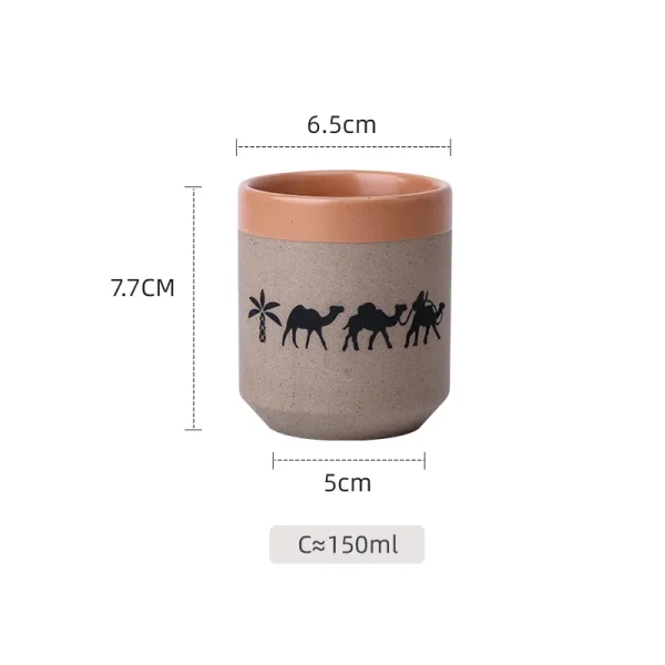 Custom Ceramic Coffee Cups Arabic Hand Made1