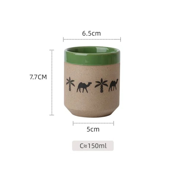 Custom Ceramic Coffee Cups Arabic Hand Made6