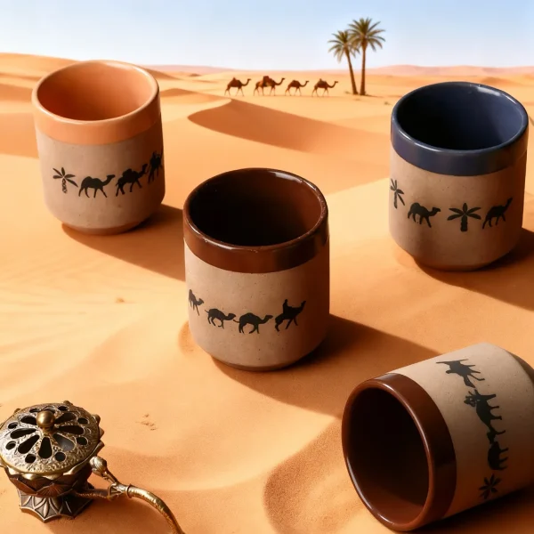 Custom Ceramic Coffee Cups Arabic Hand Made9