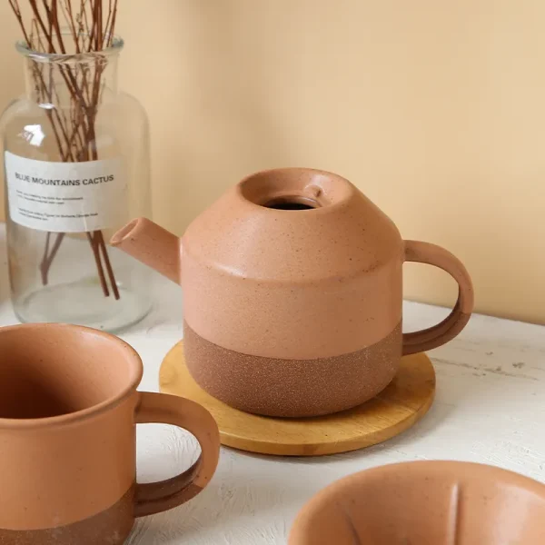 Custom Vintage Red Clay Coffee Set6