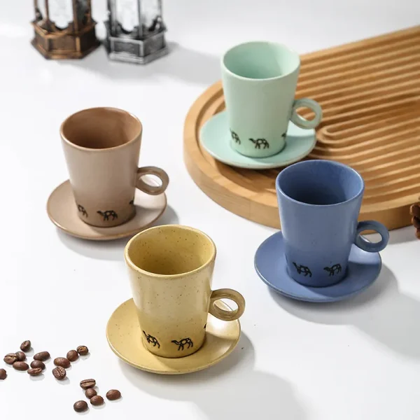 Conjunto de chávenas de café árabes personalizadas com impressão Camel1