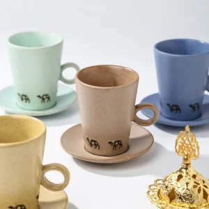 Conjunto de chávenas de café árabes personalizadas com impressão Camel3