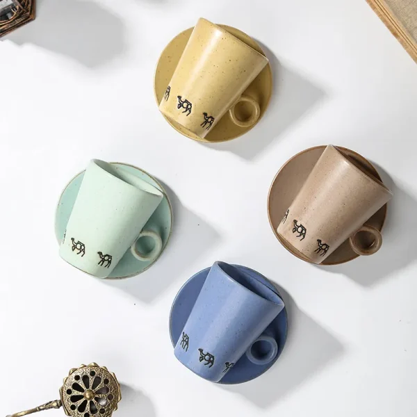 Conjunto de chávenas de café árabes personalizadas com impressão Camel6