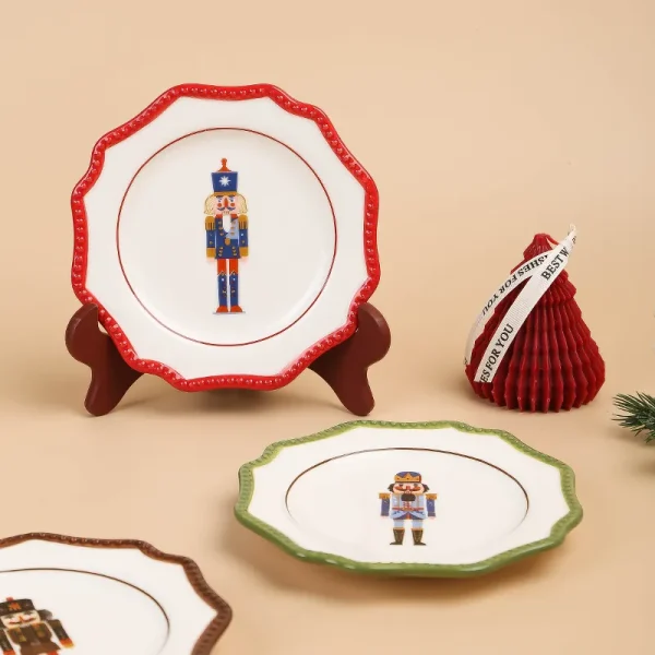 Pratos de sobremesa de Natal personalizados1