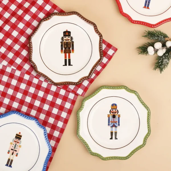 Pratos de sobremesa de Natal personalizados2