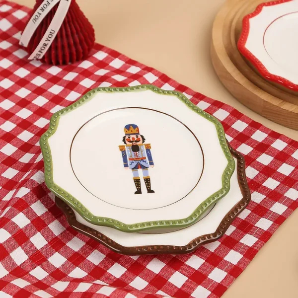 Pratos de sobremesa de Natal personalizados3