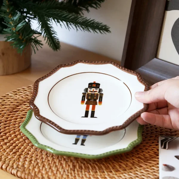 Pratos de sobremesa de Natal personalizados4