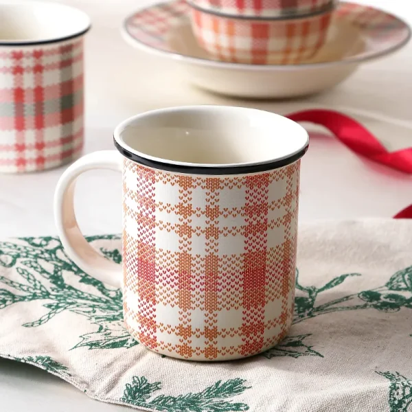 Custom Christmas Plaid Dinnerware4