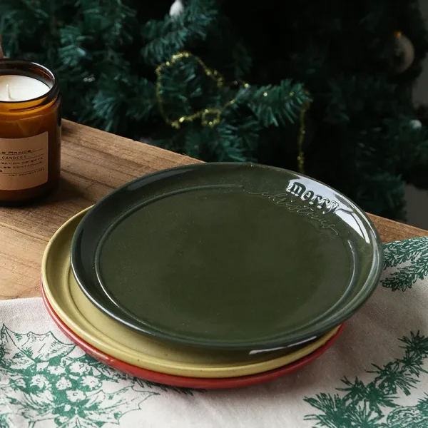 Рождественская посуда на заказ с тисненым мотивом "Сердце и любовь "1