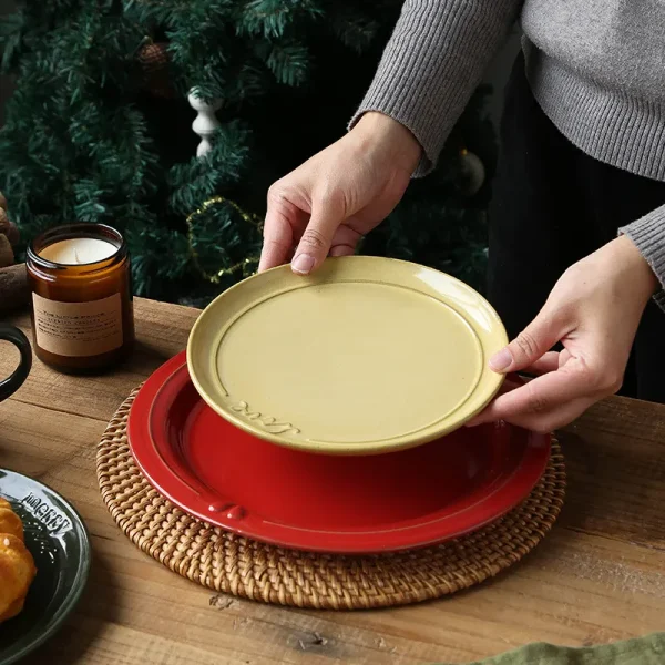 Рождественская посуда на заказ с тисненым мотивом "Сердце и любовь "4