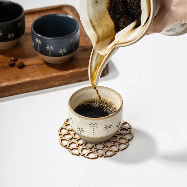 Custom Middle East Coffee Set with Palm Tree Motif3