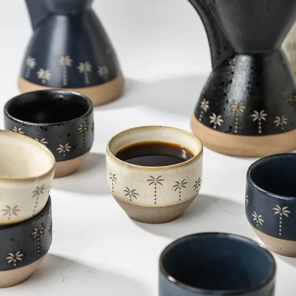 Custom Middle East Coffee Set with Palm Tree Motif4