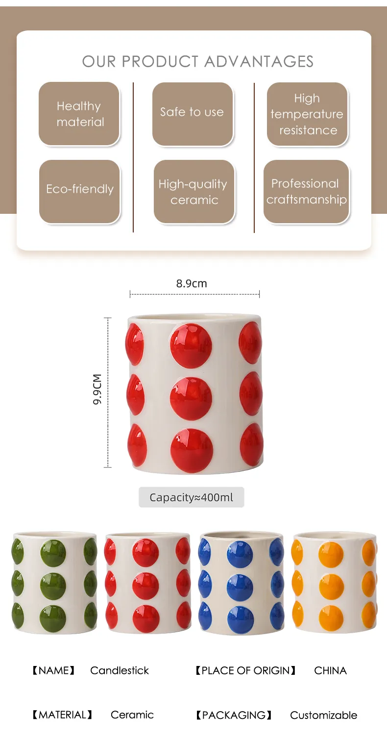 Custom Polka Dot Candle Jar