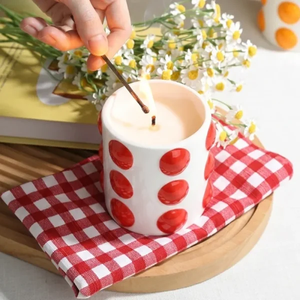 Custom Polka Dot Candle Jar2
