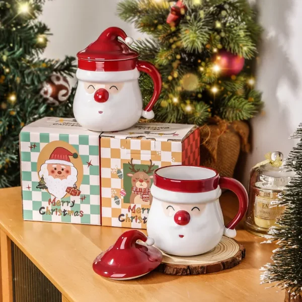 Caneca personalizada do Pai Natal com tampa1