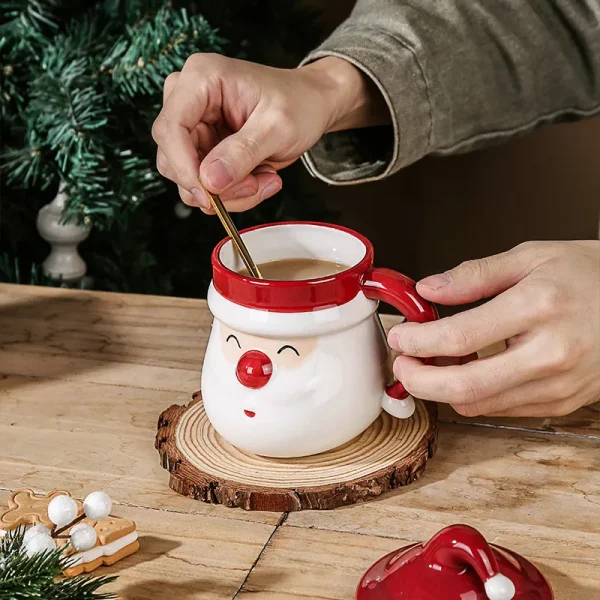 Caneca personalizada do Pai Natal com tampa3