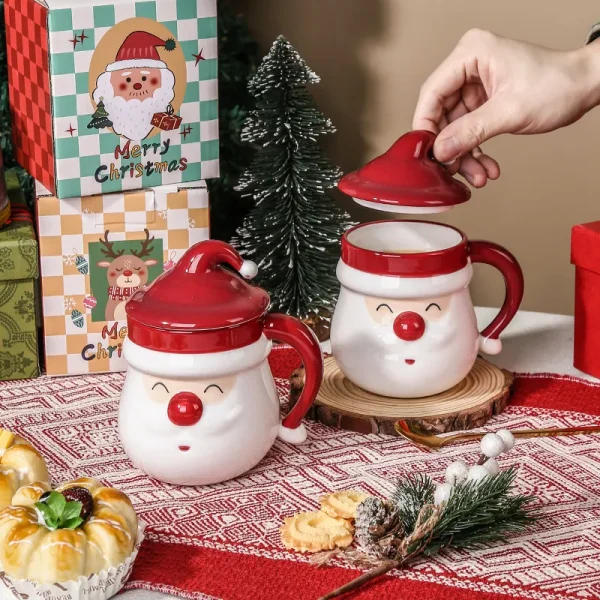 Caneca personalizada do Pai Natal com tampa4