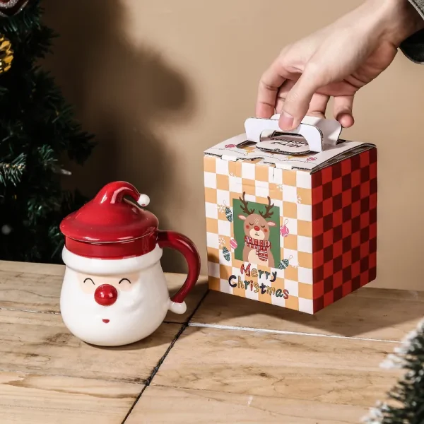 Caneca personalizada do Pai Natal com tampa6