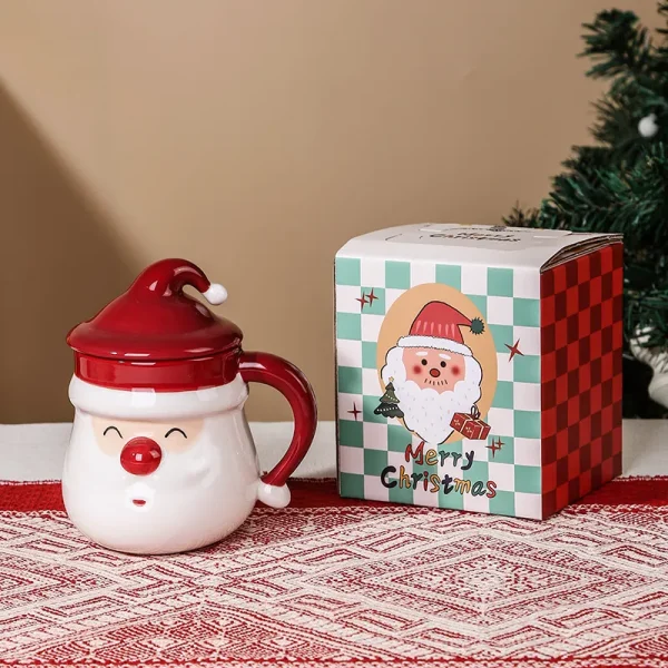 Caneca personalizada do Pai Natal com tampa8