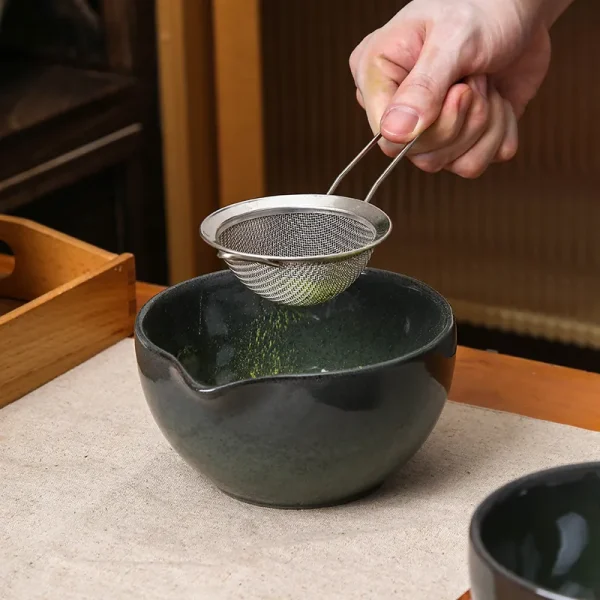 Custom Ceramic Matcha Tea Set with Chasen Holder3