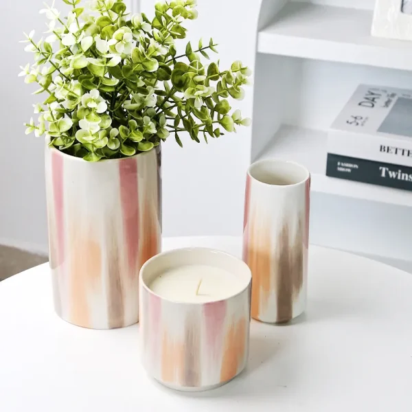 Custom Hand-painted Ceramic Candle Jar4