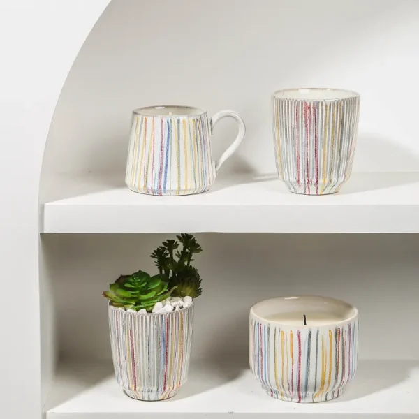 Custom Hand-painted Linear Candle Jar2