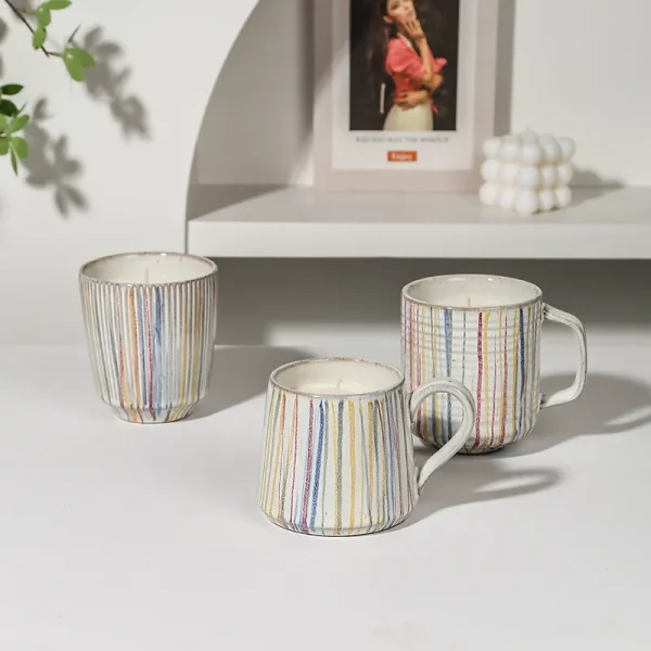 Custom Hand-painted Linear Candle Jar7