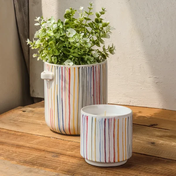 Custom Hand-painted Linear Candle Jar8