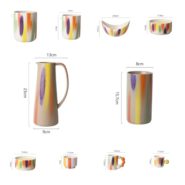 Custom Hand-painted Striped Candle Jar7