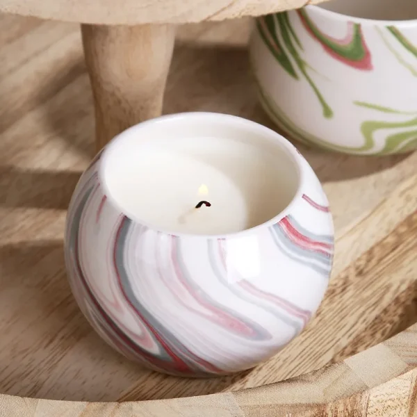 Custom Marble Ceramic Candle Jar3