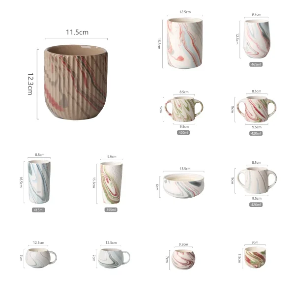 Custom Marble Ceramic Candle Jar6