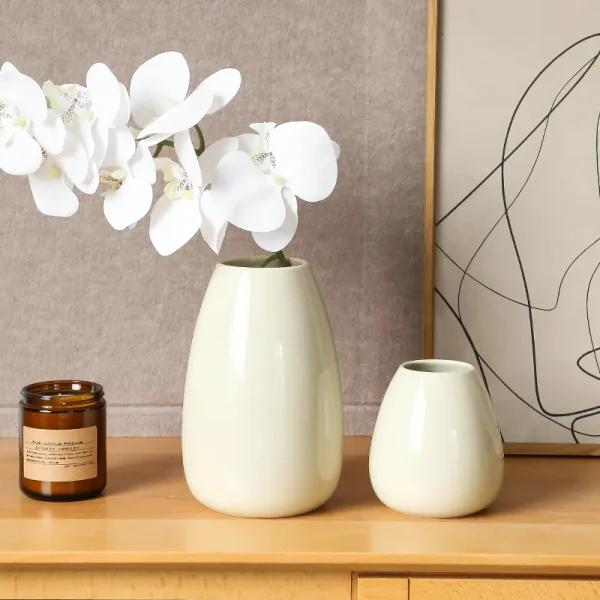 Custom Milky White Flower Vase7