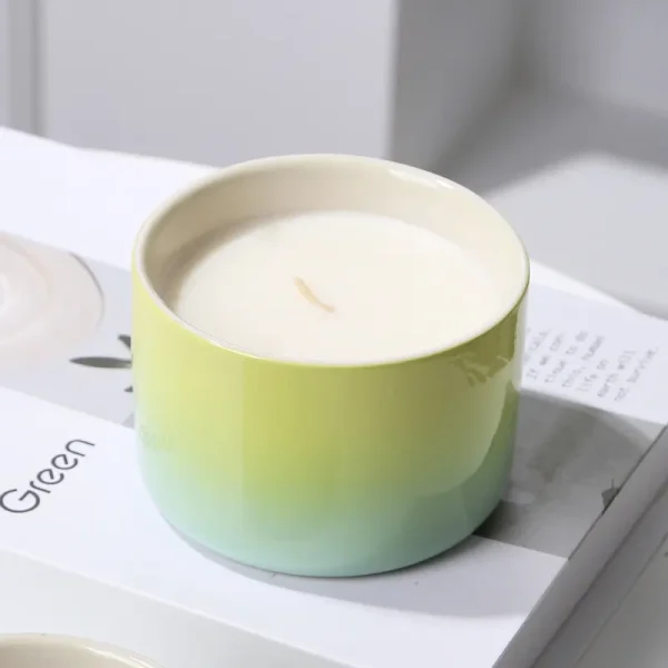 Custom Ombre Ceramic Candle Jar1