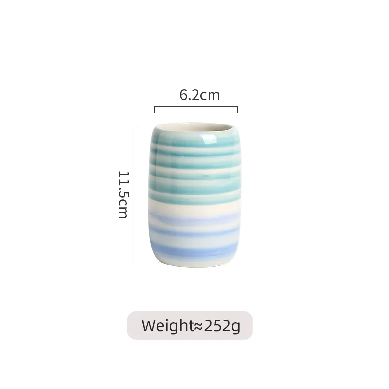 Custom Striped Bathroom Set2