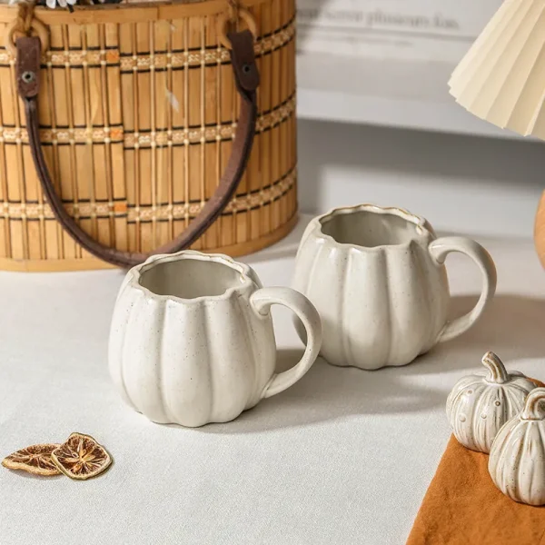 Custom White Pumpkin Ceramic Tea Set3
