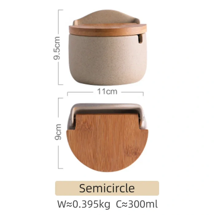 Lot de pots à épices en céramique personnalisés avec couvercle en bambou et plateau 10