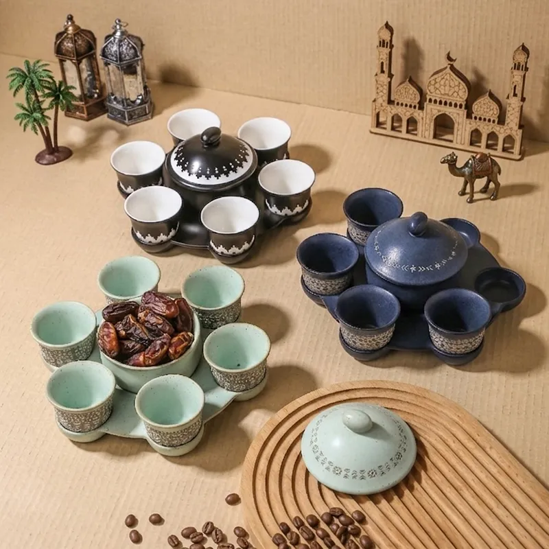 Custom Middle Eastern Ceramic Snack Serving Set1