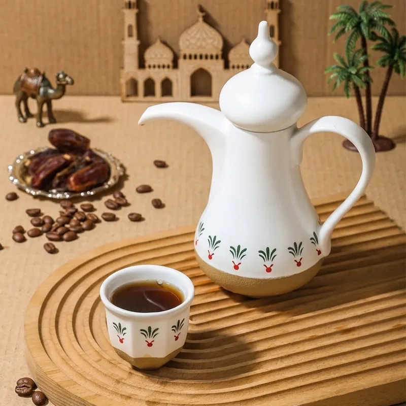 Custom Middle Eastern Coffee Set Ceramic with Cups2