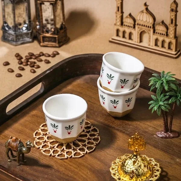 Custom Middle Eastern Coffee Set Ceramic with Cups3