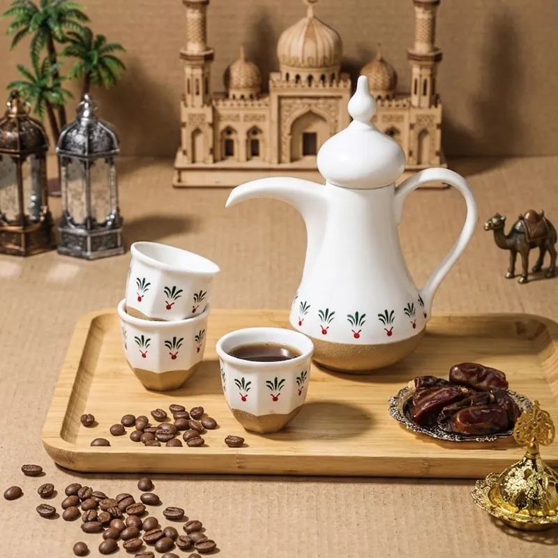 Custom Middle Eastern Coffee Set Ceramic with Cups5