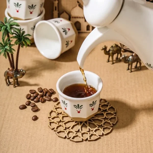 Custom Middle Eastern Coffee Set Ceramic with Cups6