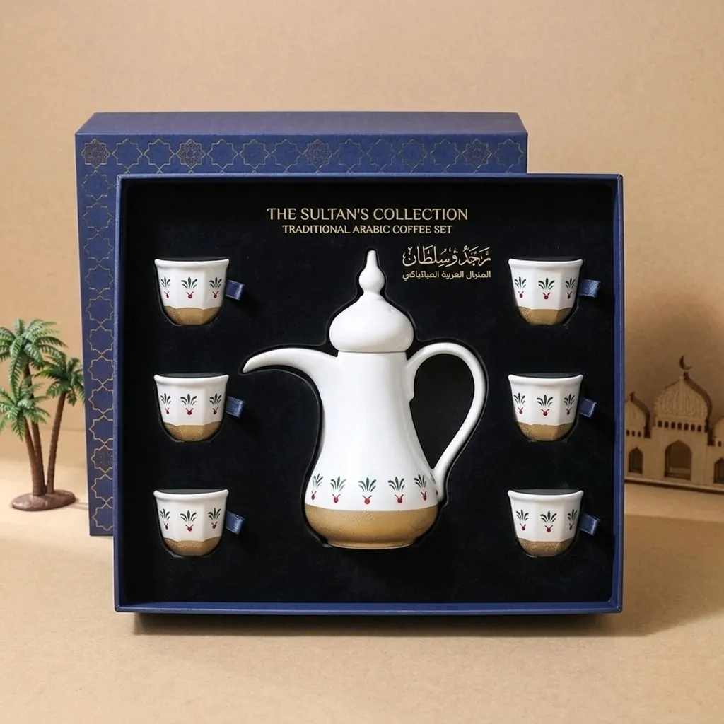 Custom Middle Eastern Coffee Set Ceramic with Cups7