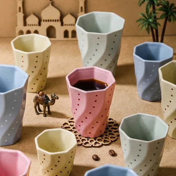 Custom Swirl Coffee Cups Ceramic5
