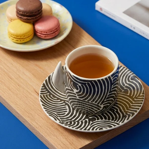 Custom Coffee Cup and Saucer Sets (4)