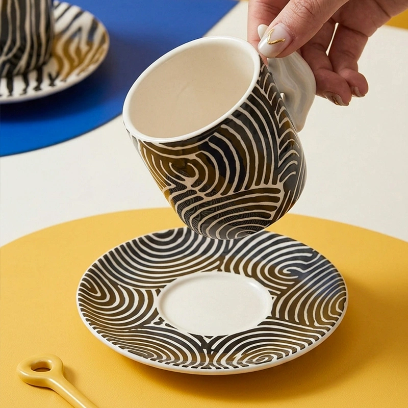 Custom Coffee Cup and Saucer Sets (6)